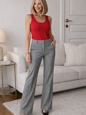 Express Editor Gray Dress Pants Size 4 Bootcut Career Work